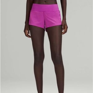 Lululemon Speed Up 2.5 inch Size 4 Vivid Plum